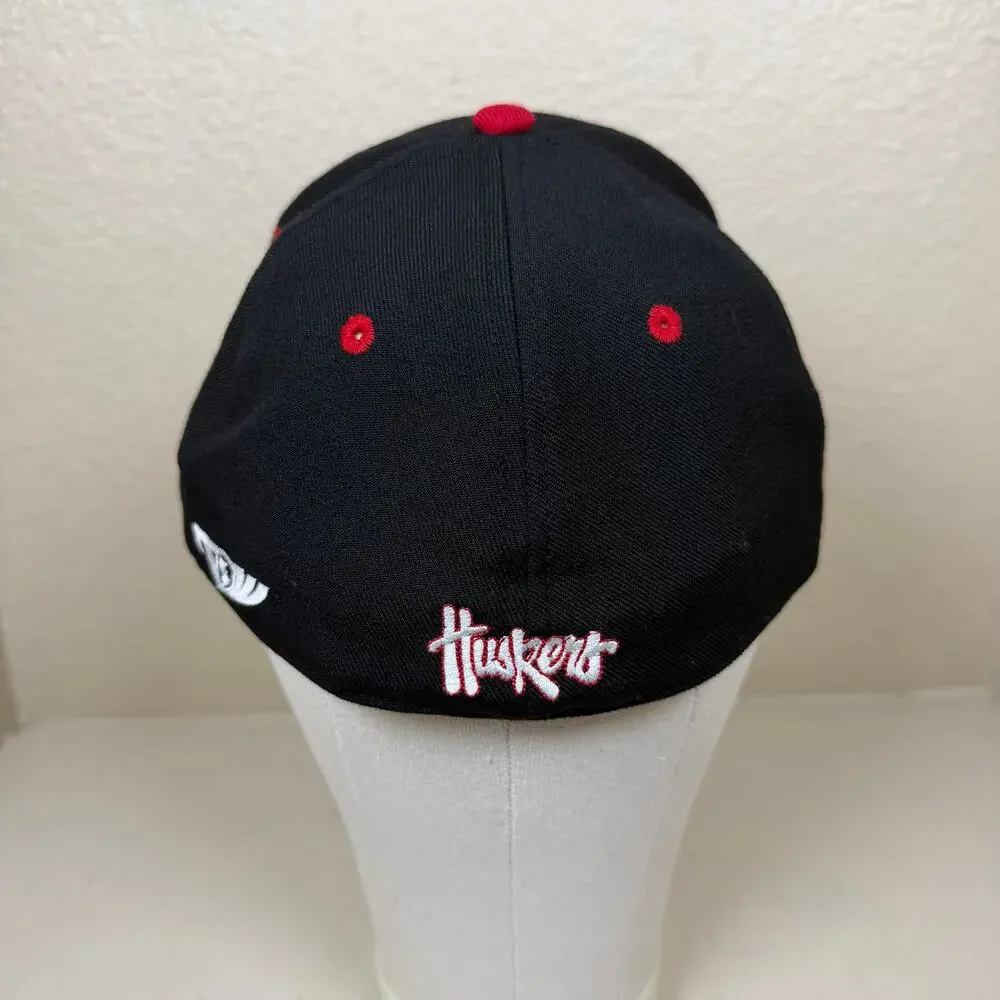Top of the World University of Nebraska Cornhusker Fitted Wool Hat Black 7-7/8